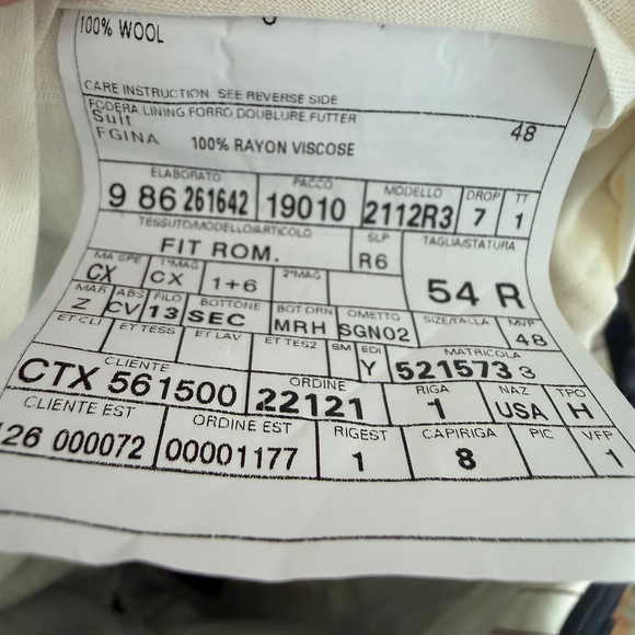 Ermenegildo Zegna Trofeo Charcoal Pinstripe Suit Set Mens Size IT 54 R US 44 R - Picture 14 of 16